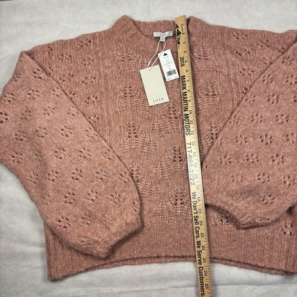 Women's XL Joie Lihui Wool /Alpaca /Nylon Sweater Tulip Pink NWT - Picture 7 of 9